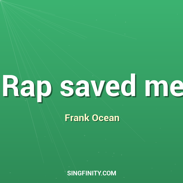 Artwork for Rap saved me