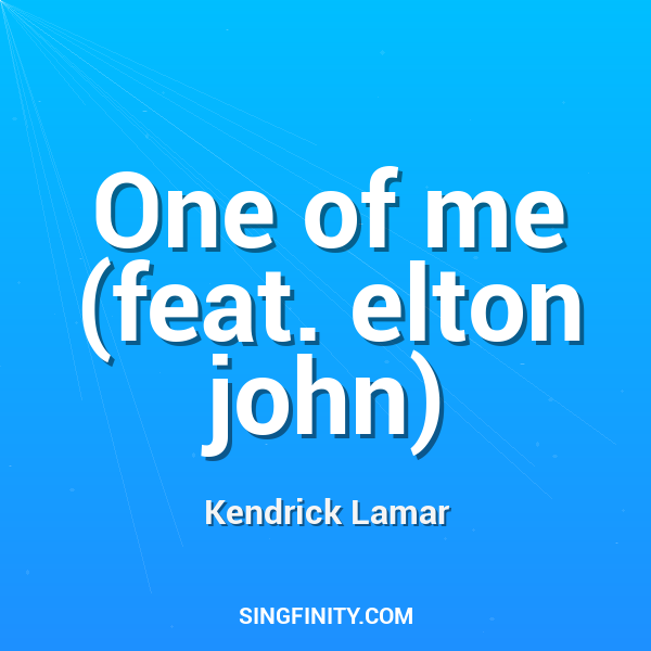 Artwork for One of me (feat. elton john)