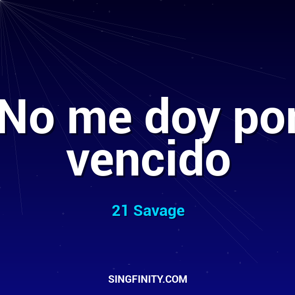 No me doy por vencido