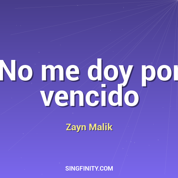 No me doy por vencido