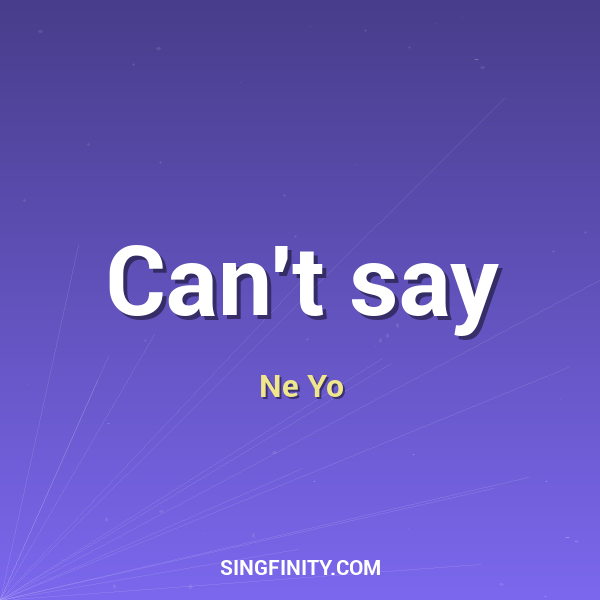 Can't say