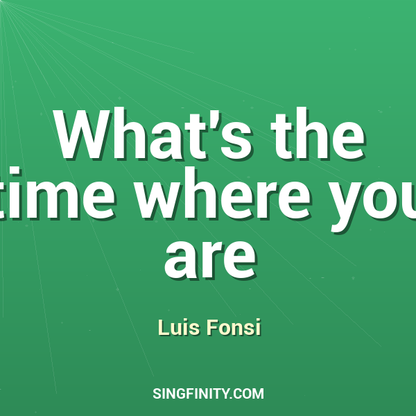 What's the time where you are